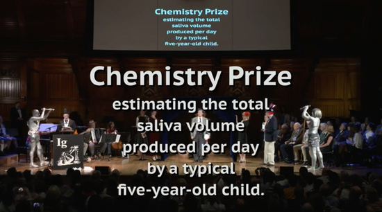 日学者研究5岁小孩唾液量获颁“搞笑诺贝尔奖”