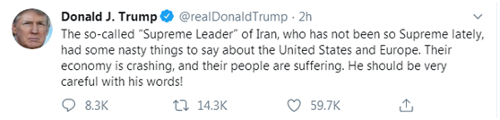 特朗普：伊朗所谓“最高领袖”不怎么“最高”了