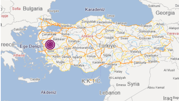 土耳其西部发生5.4级地震 震源深度为6.89千米