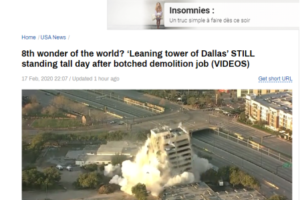 美国一高楼爆破拆除失败 成新版“比萨斜塔”缩略图