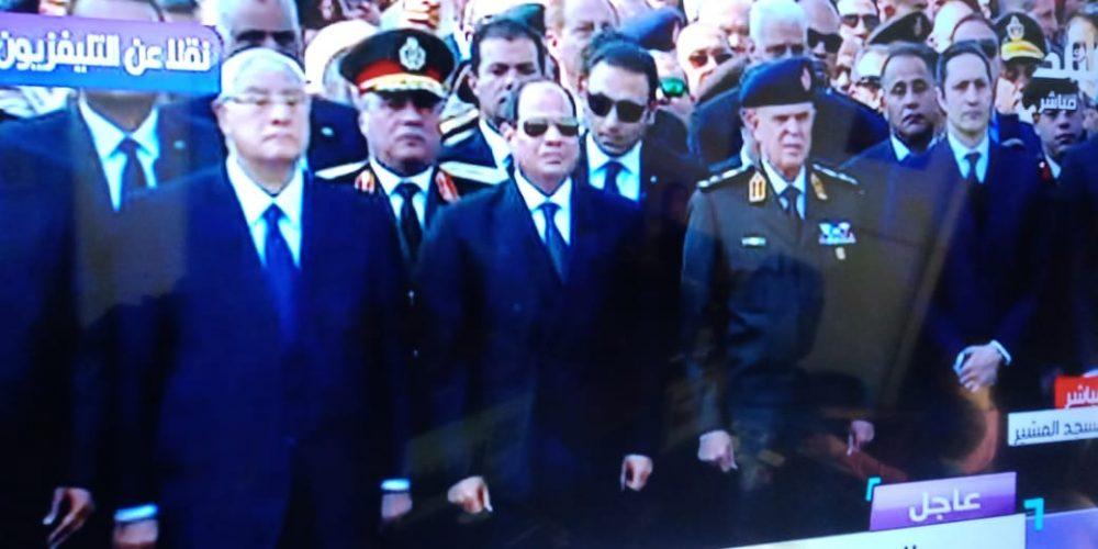 埃及总统塞西出席前总统穆巴拉克葬礼