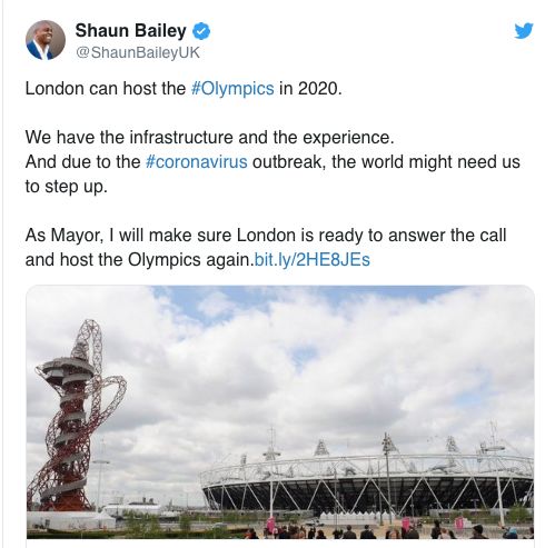 伦敦提出接手举办今年奥运会？日本网友炸锅了