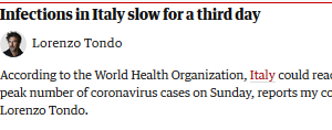 外媒：世卫官员称意大利可能将在本周迎来疫情高峰缩略图