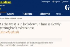 英媒：西方正在封锁中，而中国正在慢慢回归正轨缩略图