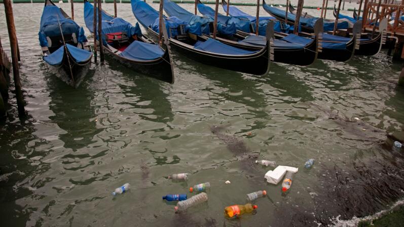 意大利因疫情封锁全国，威尼斯运河一夜变干净