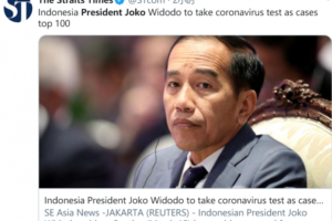 印尼总统佐科接受新冠病毒检测 建议民众避免集会缩略图