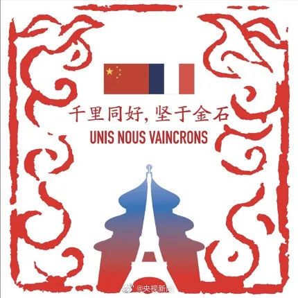 中国给法国的援助物资到了！