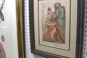 美国北卡罗莱纳州小鹰市旧货店意外发现艺术大师Salvador Dali《神曲》木刻版画缩略图