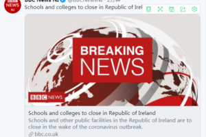 爱尔兰宣布关闭所有学校缩略图
