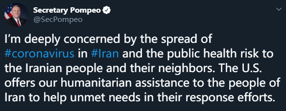 美国提议救助疫情，伊朗：虚伪