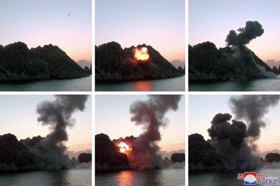 现场曝光！朝鲜宣布成功试射超大型火箭炮(图)