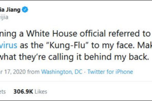 上梁不正下梁歪，白宫对华裔记者叫“功夫流感”缩略图