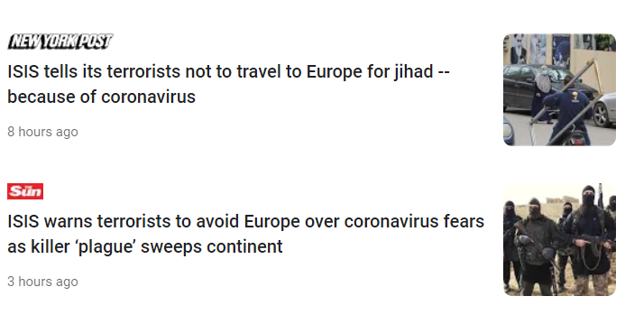 英国媒体：连ISIS都禁止去欧洲活动了……