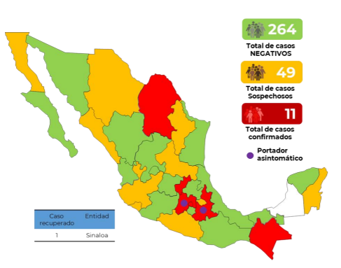 墨西哥新增4例新冠肺炎确诊病例 累计确诊11例