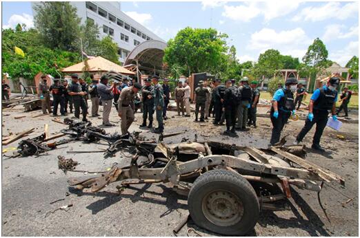 泰国也拉府一政府机构外发生爆炸，致18人受伤