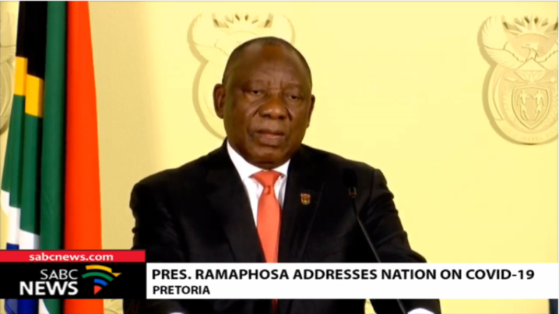 南非总统拉马福萨宣布南非进入全国灾难状态