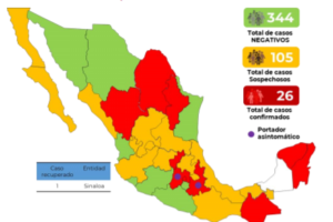 墨西哥全国共确诊26例新冠肺炎病例缩略图