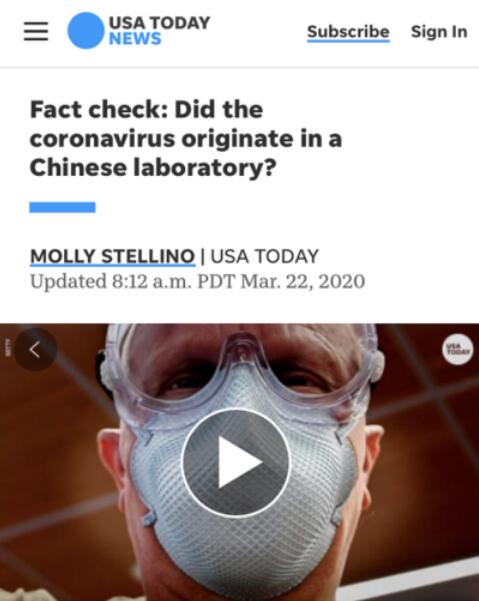 美媒：新冠肺炎疫情并非人造，勿信谣言