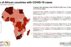 非洲确诊新冠肺炎病例增至2819例 46个国家现疫情缩略图