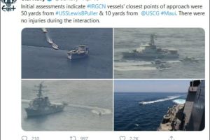 美军指责伊朗舰艇“危险接近”：最近不到9米缩略图