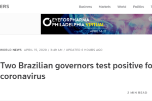外媒：巴西两州长新冠病毒检测结果呈阳性缩略图