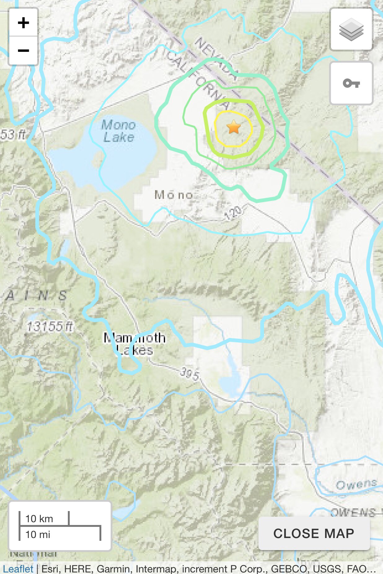 美国加州东部猛犸湖附近发生系列地震
