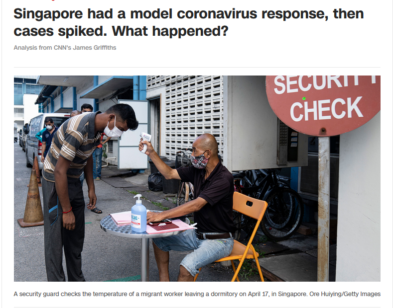 “防疫模范生”新加坡确诊病例突然激增，咋回事？