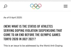 WADA将决定奥运会前解禁的运动员能否参赛缩略图