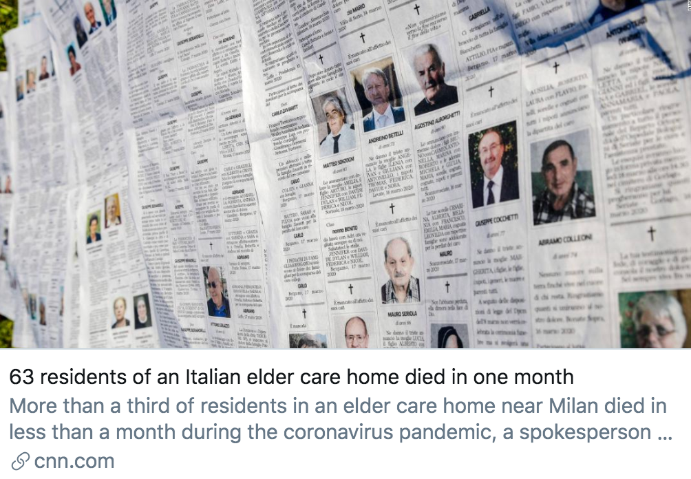 欧洲疫情死亡病例近一半来自养老院，仅是冰山一角？