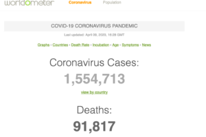 机构统计：全球累计新冠肺炎确诊病例超过155万例缩略图