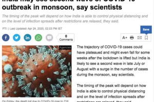 印度专家：警惕新冠肺炎疫情雨季时二次暴发缩略图