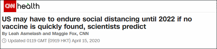 哈佛大学研究：美国或需保持社交隔离措施至2022年