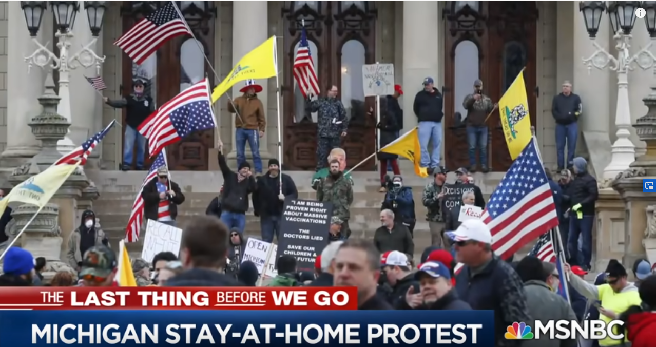 美国多地民众上街抗议"居家令"，特朗普：伟大、爱国