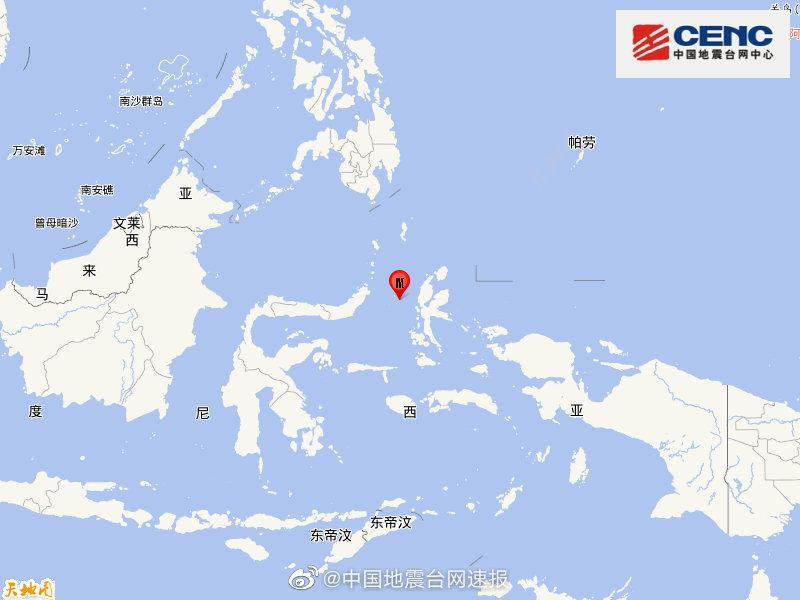 印尼马鲁古海北部发生5.4级地震，震源深度10千米