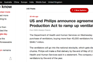 美媒：美国将从飞利浦公司购买4.3万台呼吸机缩略图