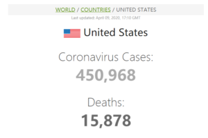 机构统计：美国累计新冠肺炎确诊病例超过45万例缩略图